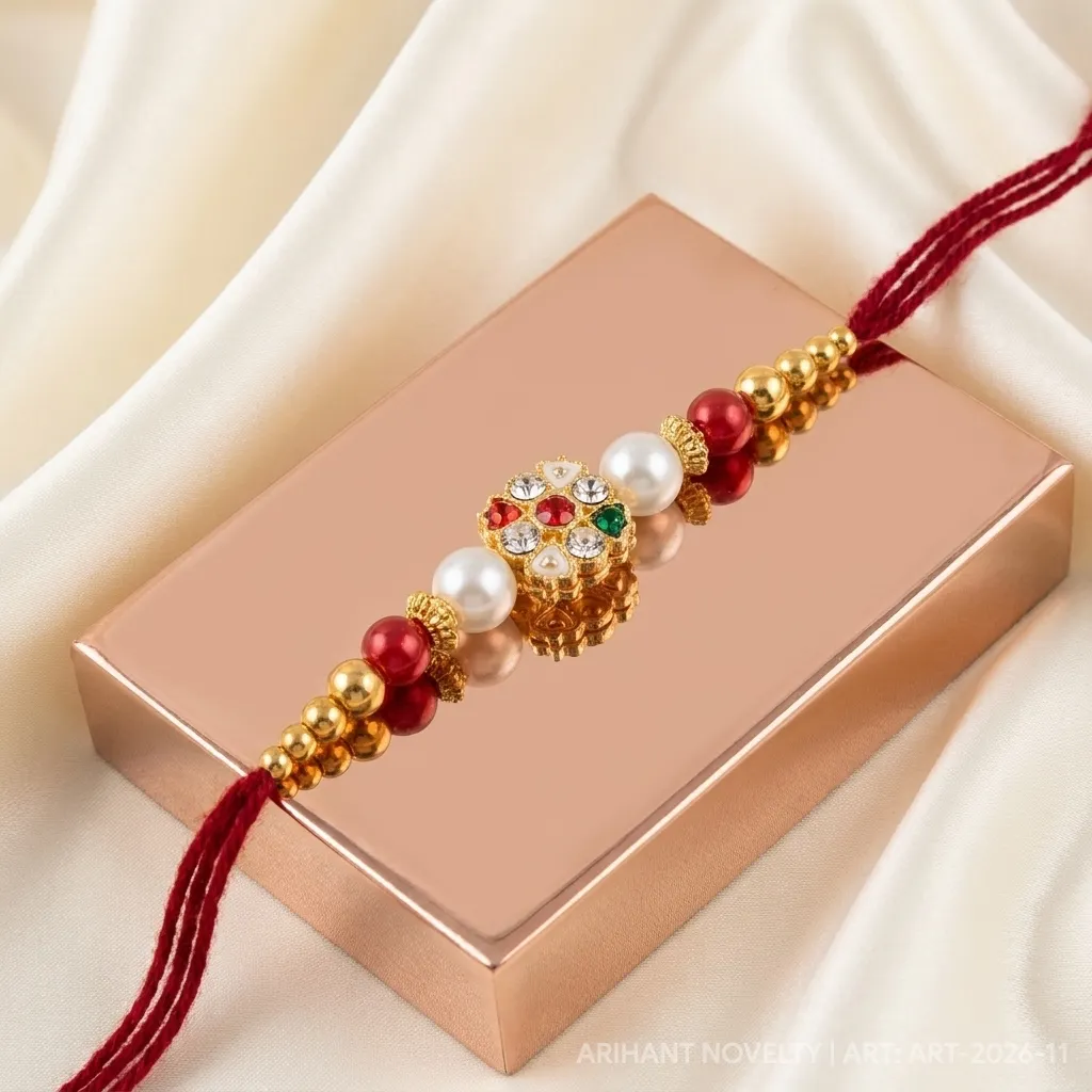 Kundan Flower with Heart Petals view 2