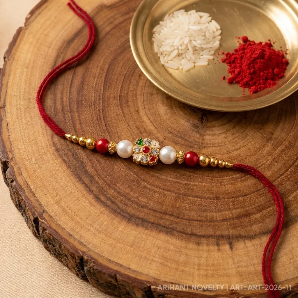 Kundan Flower with Heart Petals view 3