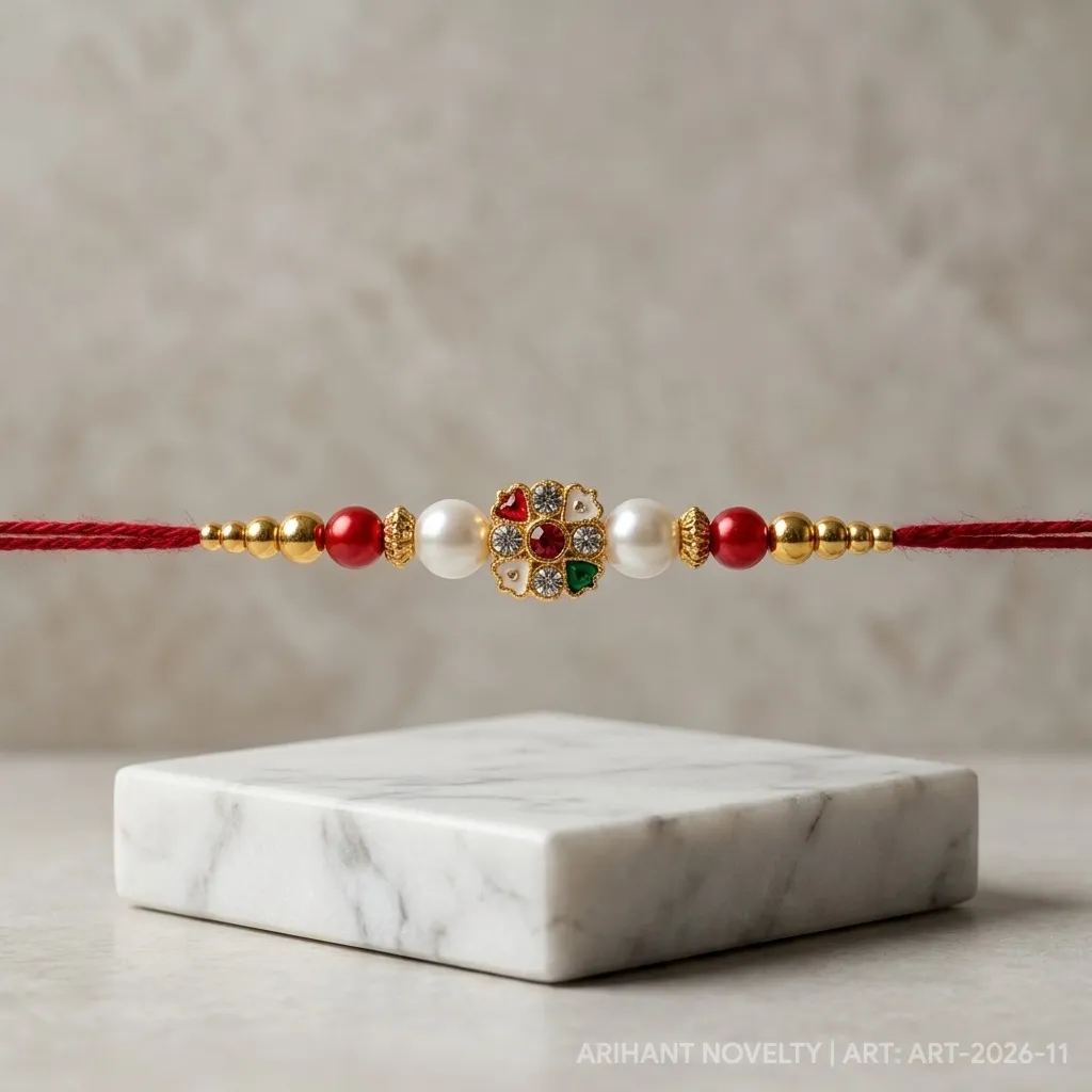 Kundan Flower with Heart Petals view 4