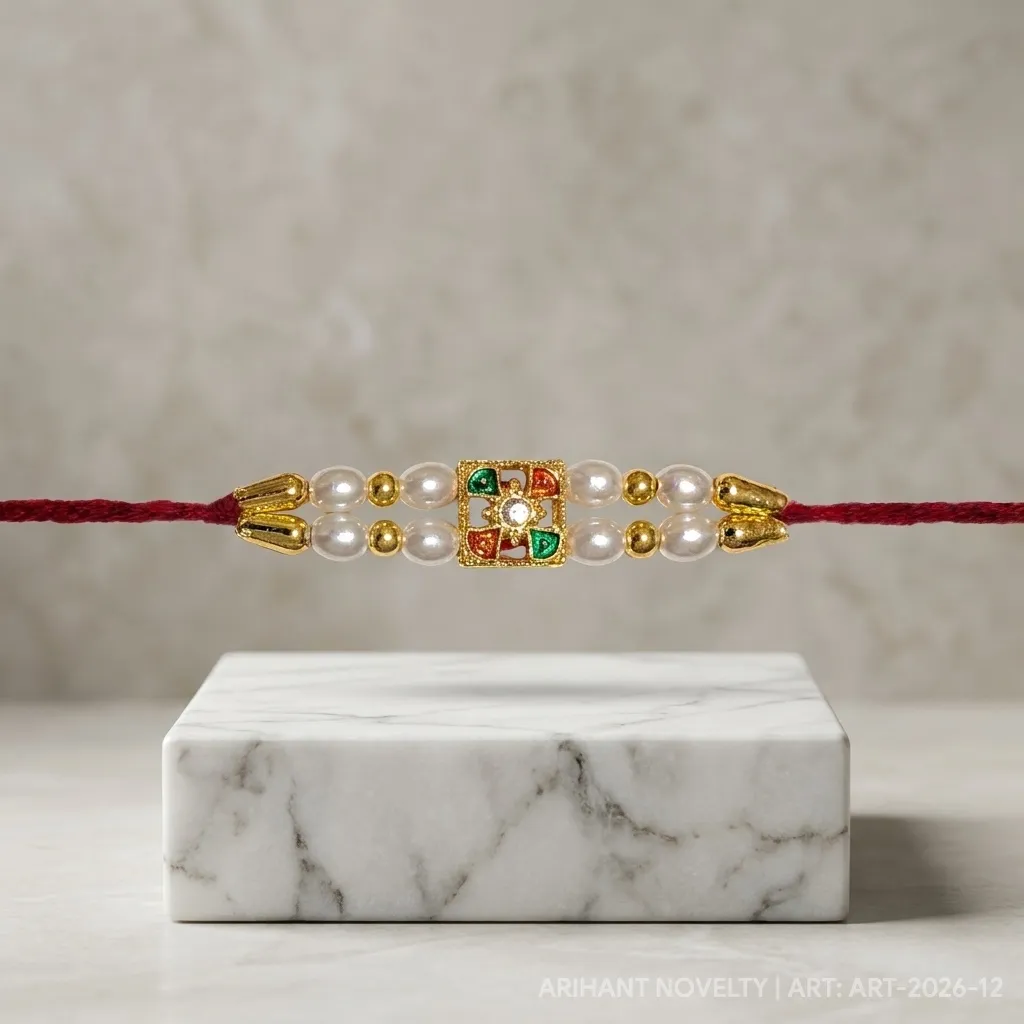 Double Pearl & Kundan Square view 4