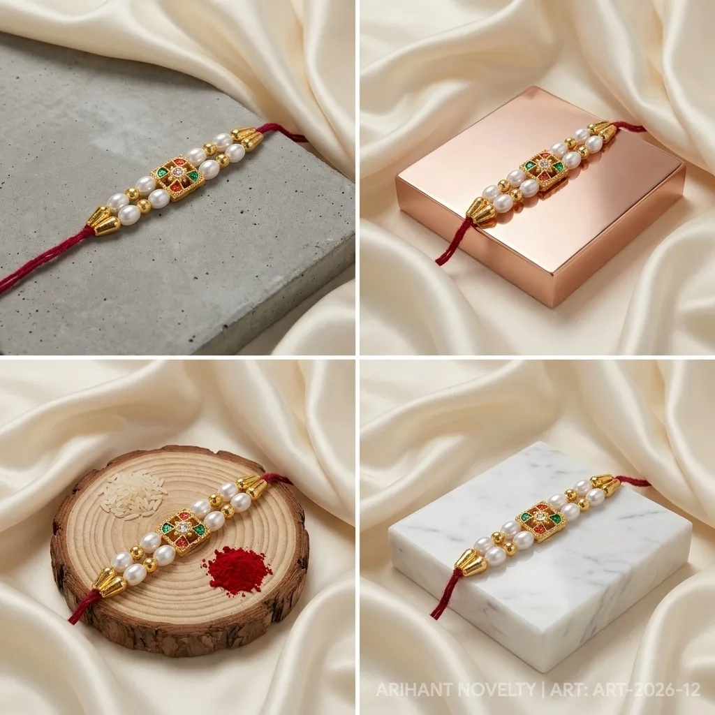 Double Pearl & Kundan Square view 5