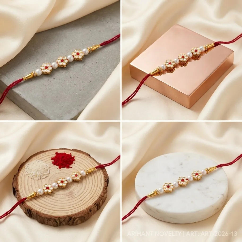 Pearl & Meenakari Bloom view 5