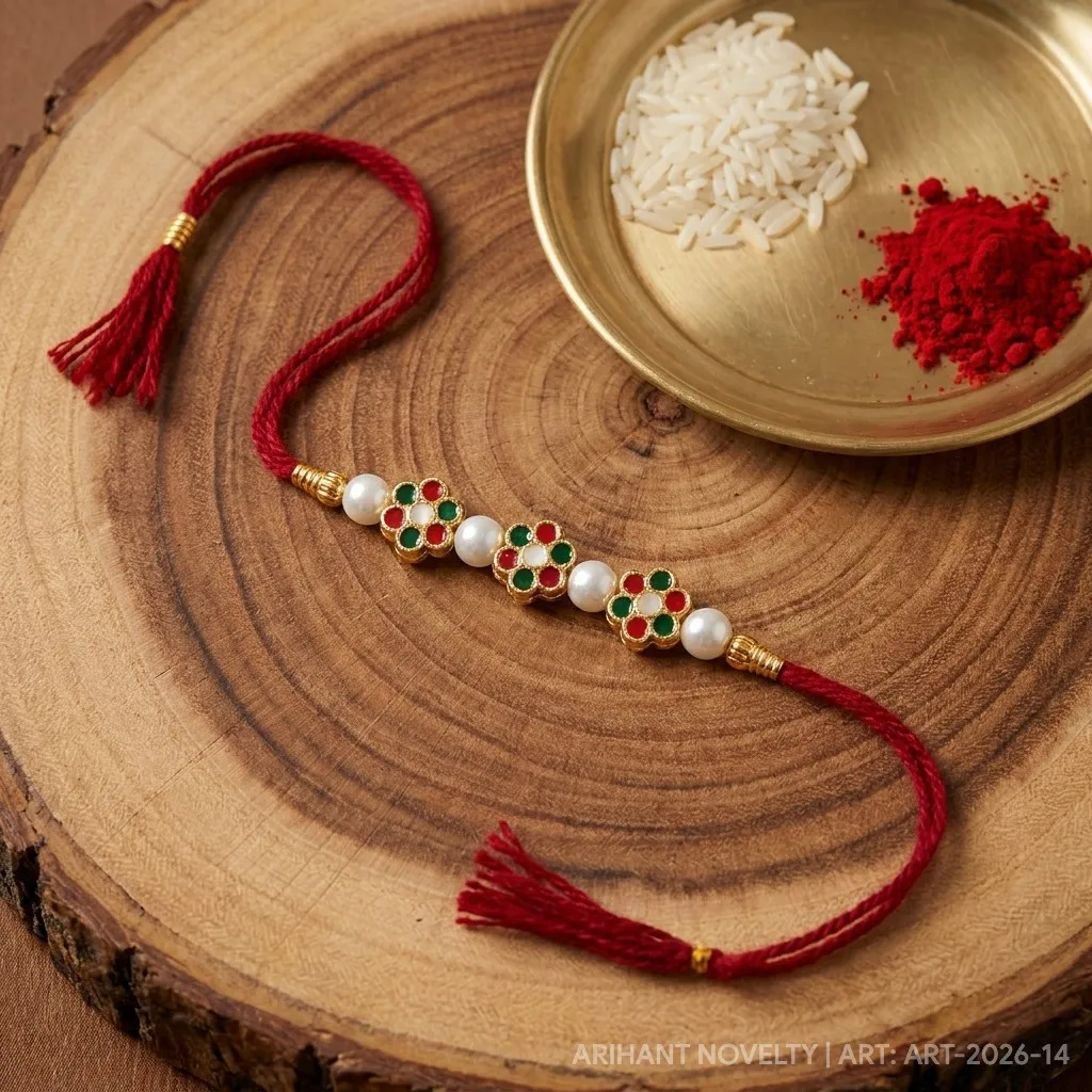 White Petal Meenakari Pearl view 3