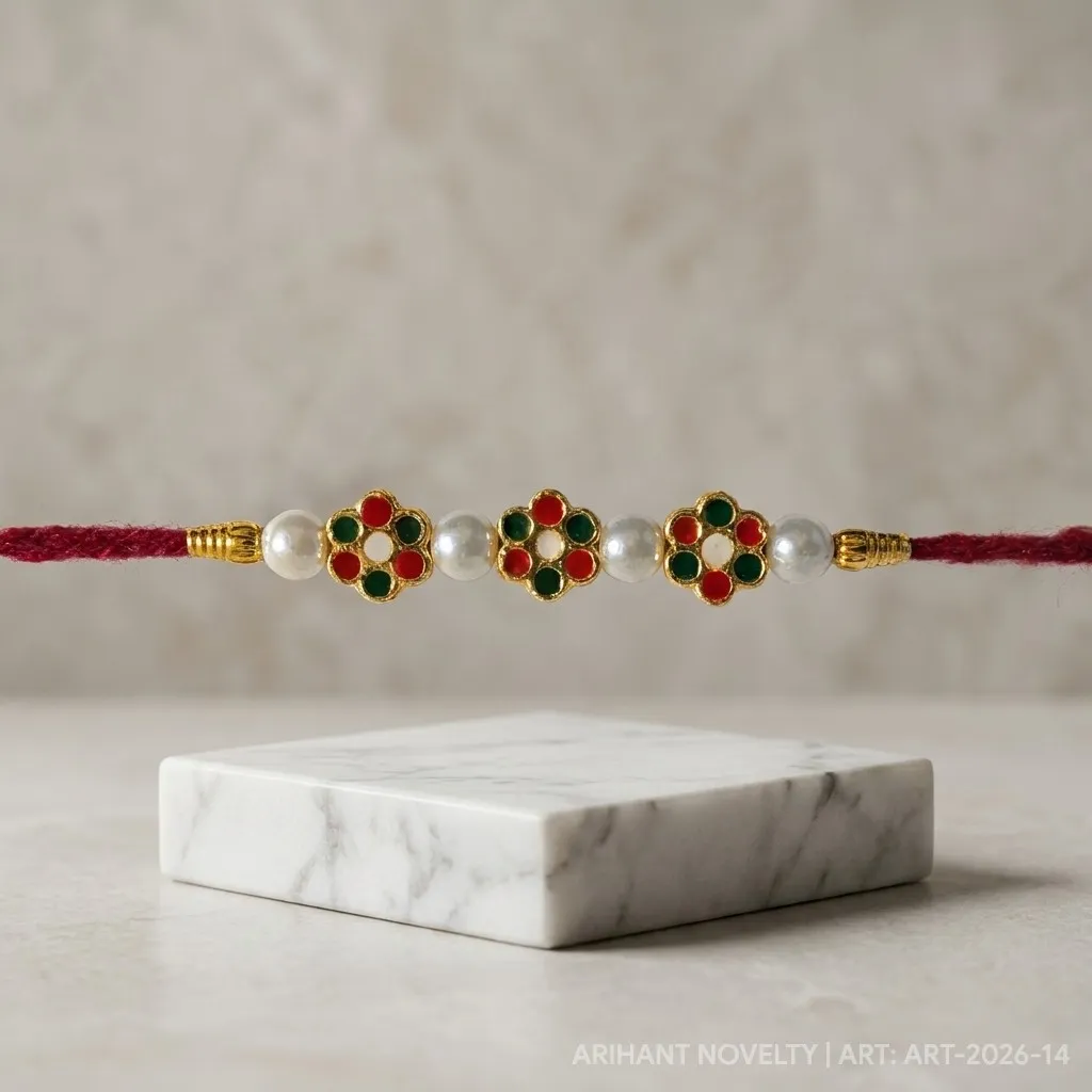 White Petal Meenakari Pearl view 4