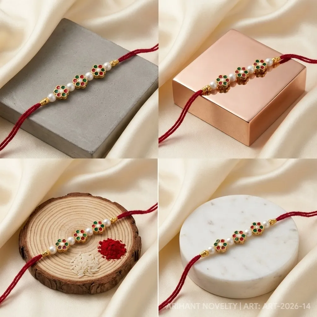 White Petal Meenakari Pearl view 5