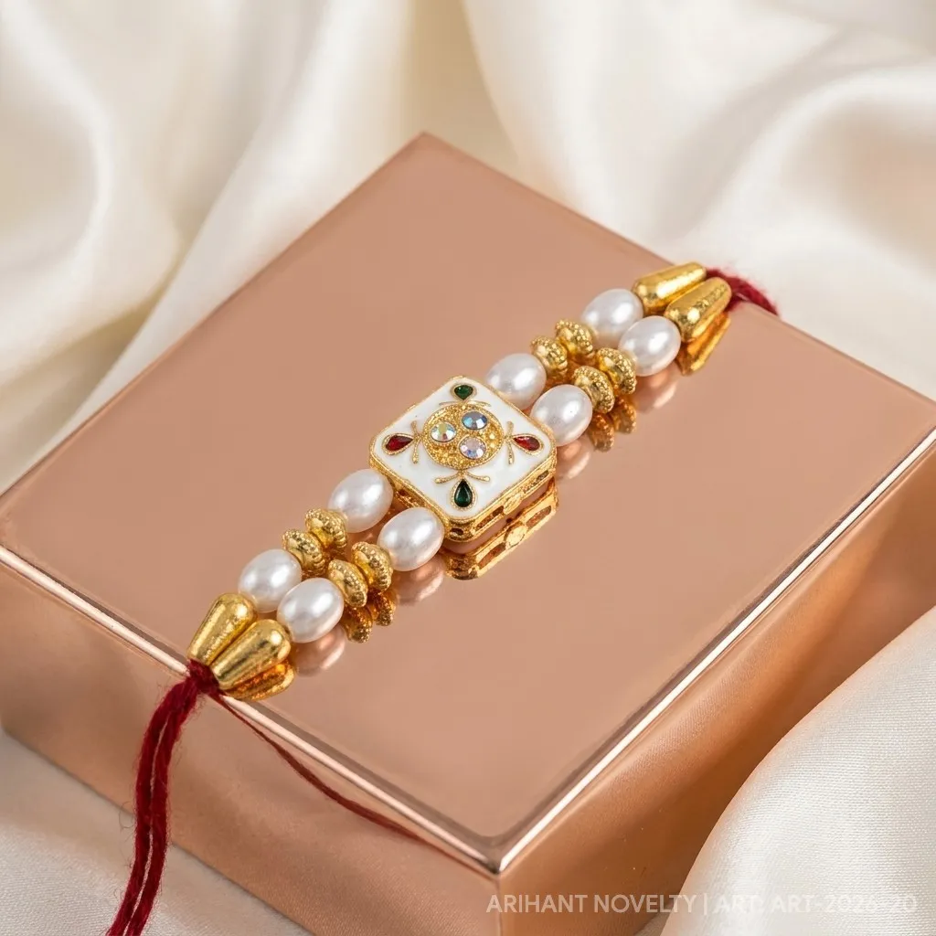 Blue-Tip Meenakari Bloom Pearl view 2