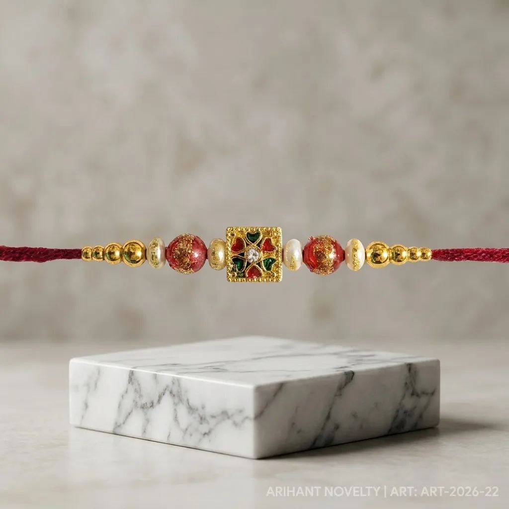 Ivory Tile Meenakari Pearl view 4