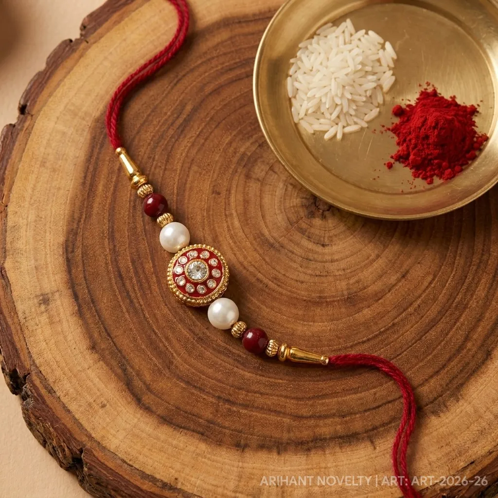 Rectangular Meenakari Pearl Set view 3