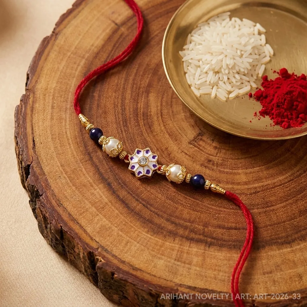 White Enamel Flower Kundan view 3