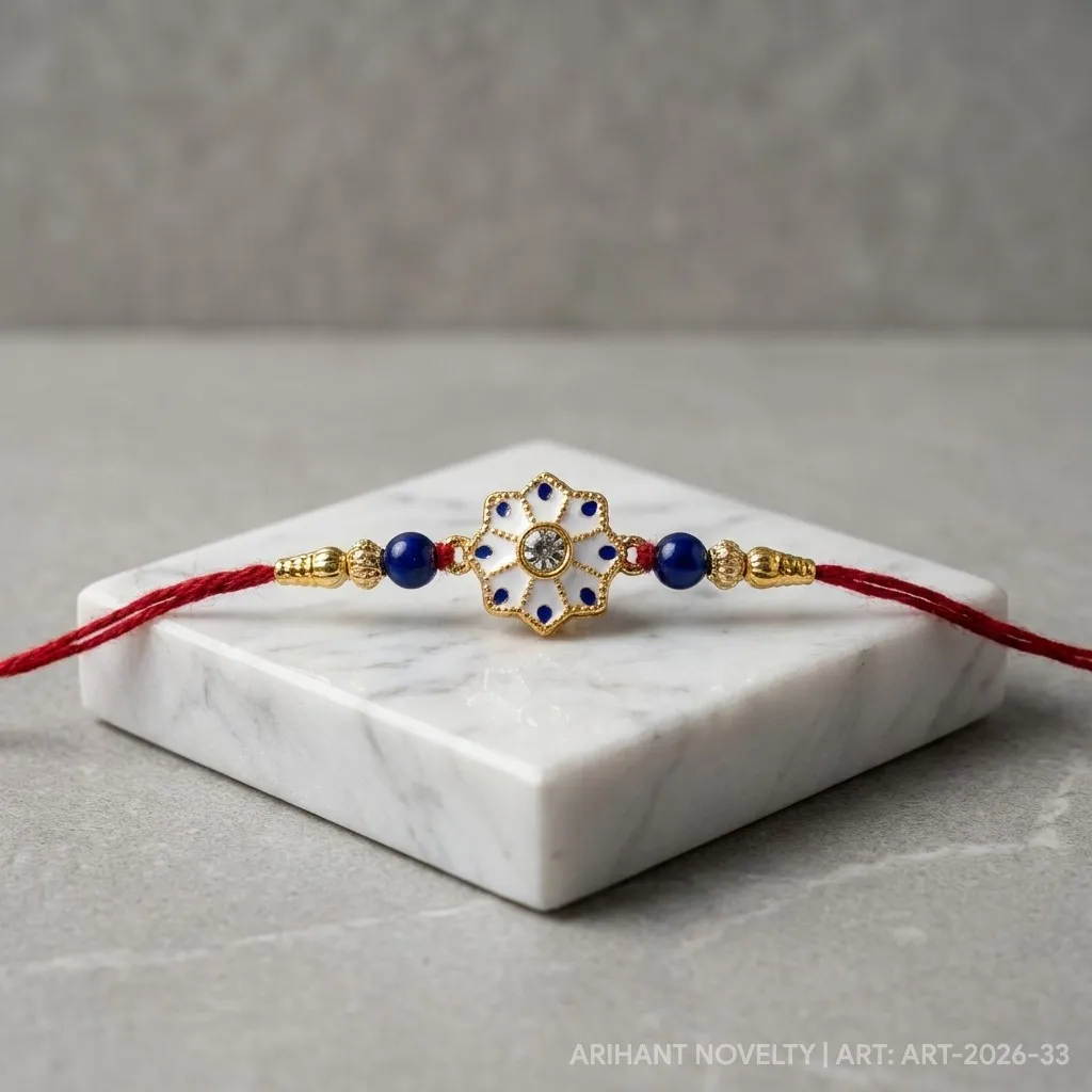 White Enamel Flower Kundan view 4