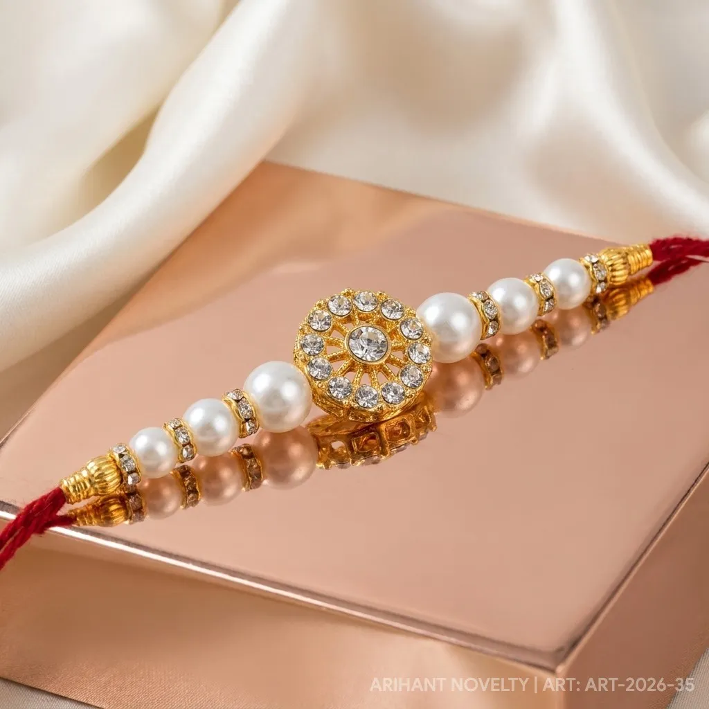 Square Meenakari Pearl Trio view 2