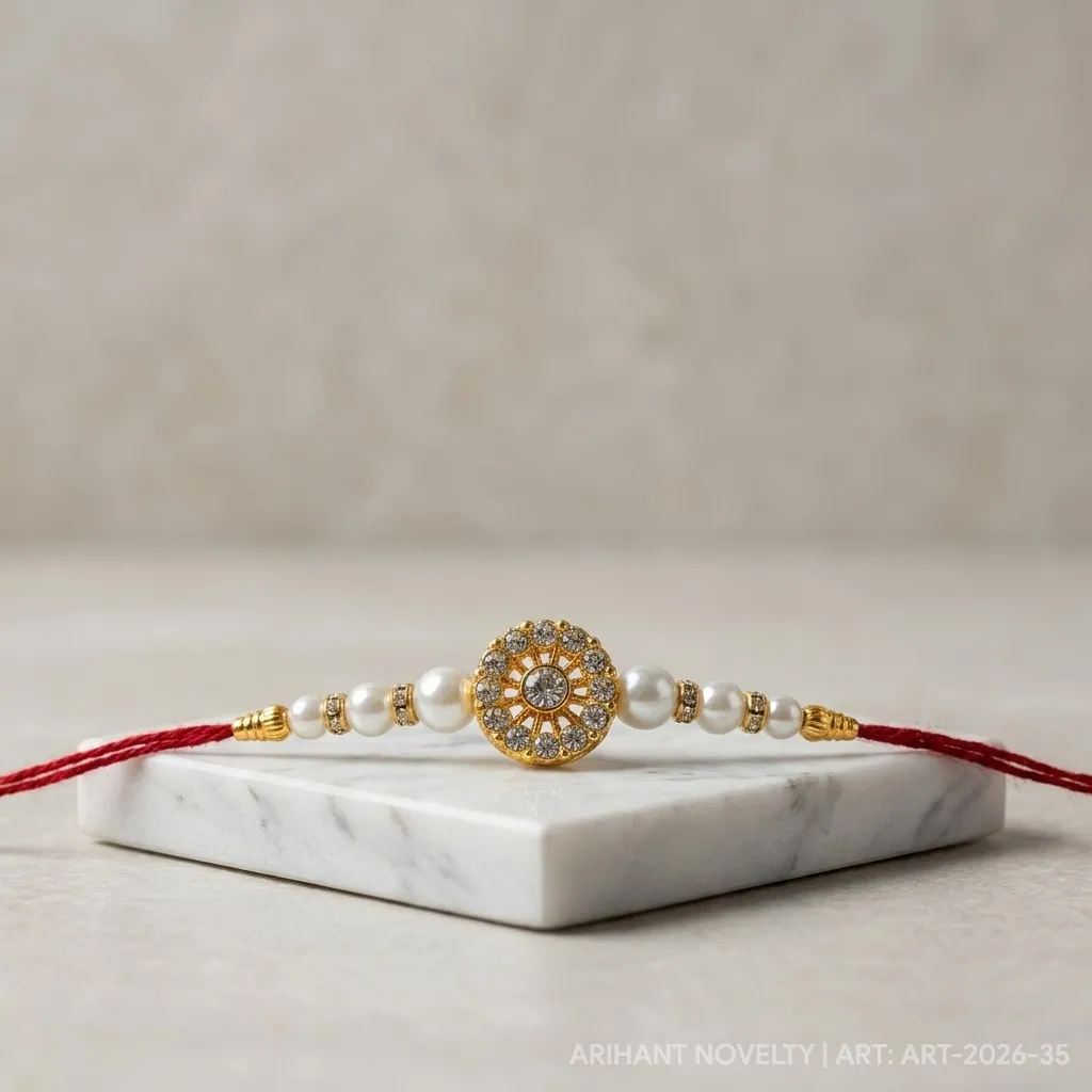Square Meenakari Pearl Trio view 4