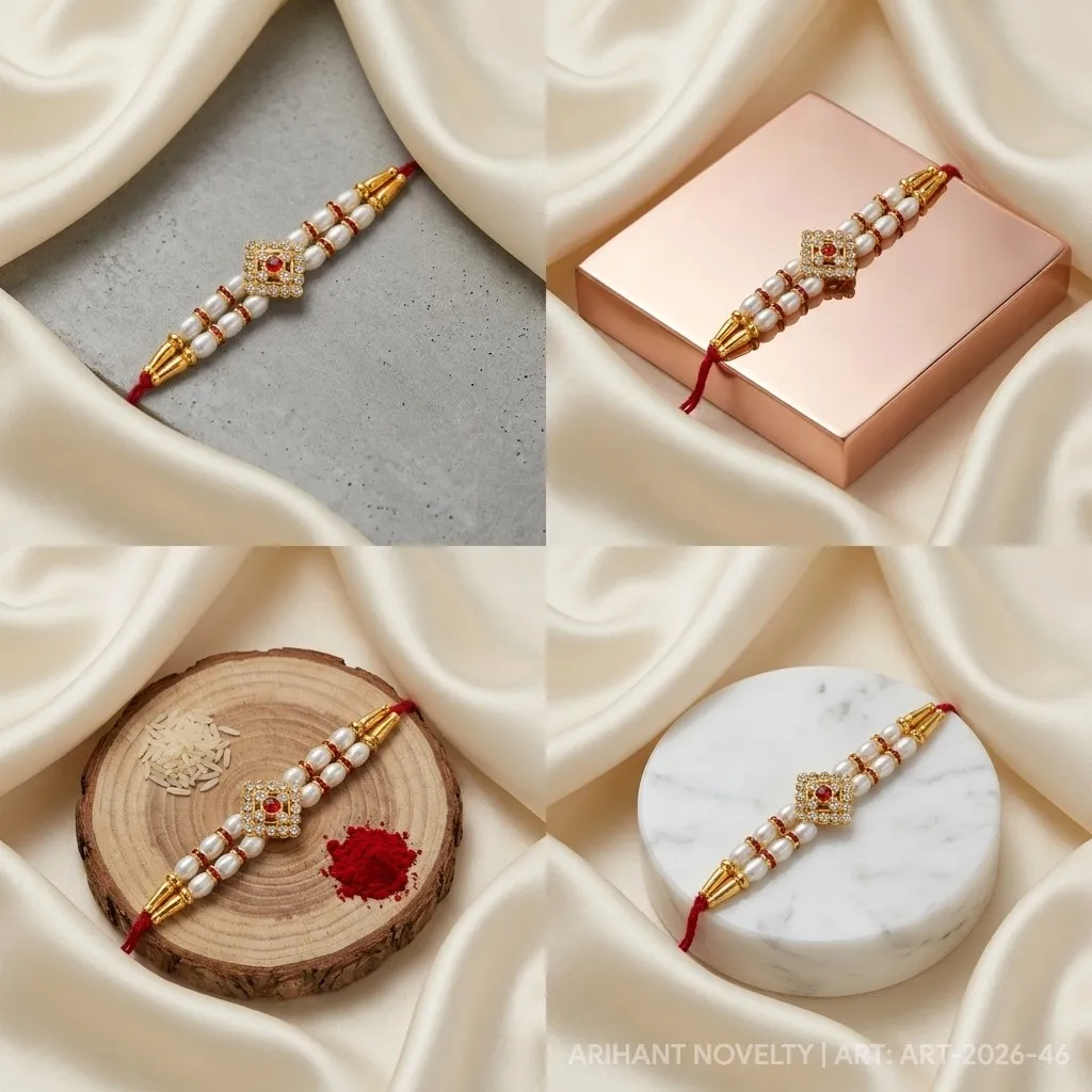 Diamond CZ Pearl & Red Ring view 5