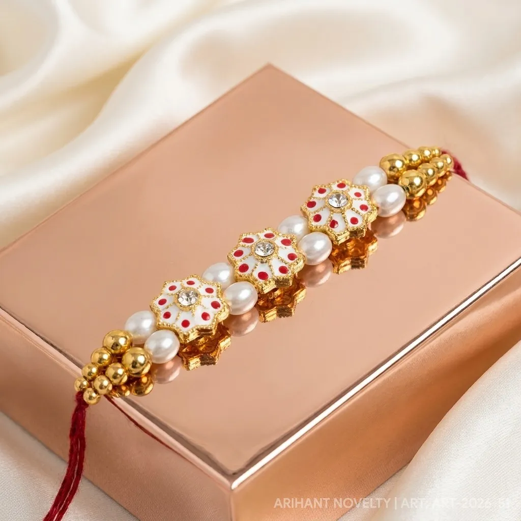 Triple Star Meenakari Pearl view 2