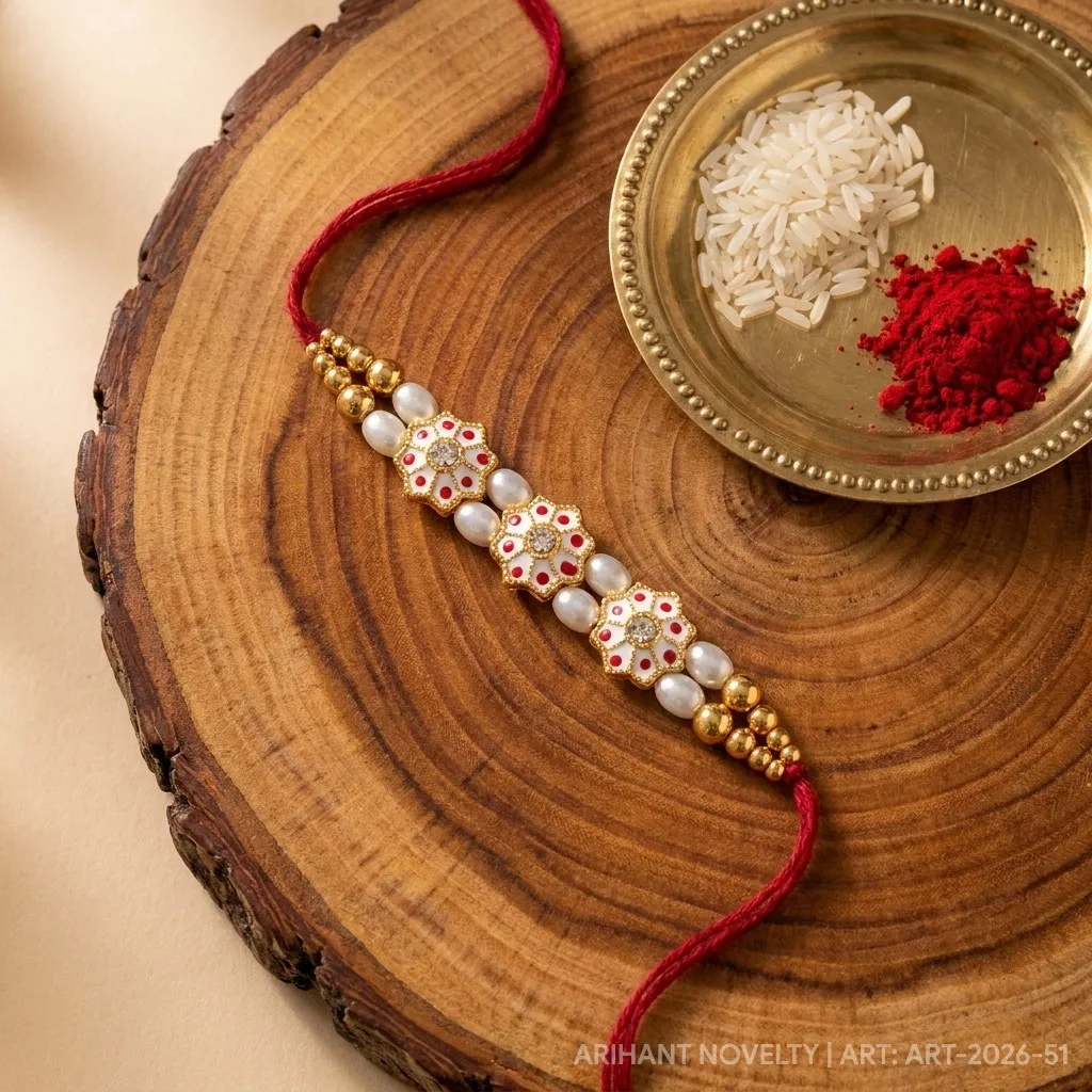 Triple Star Meenakari Pearl view 3