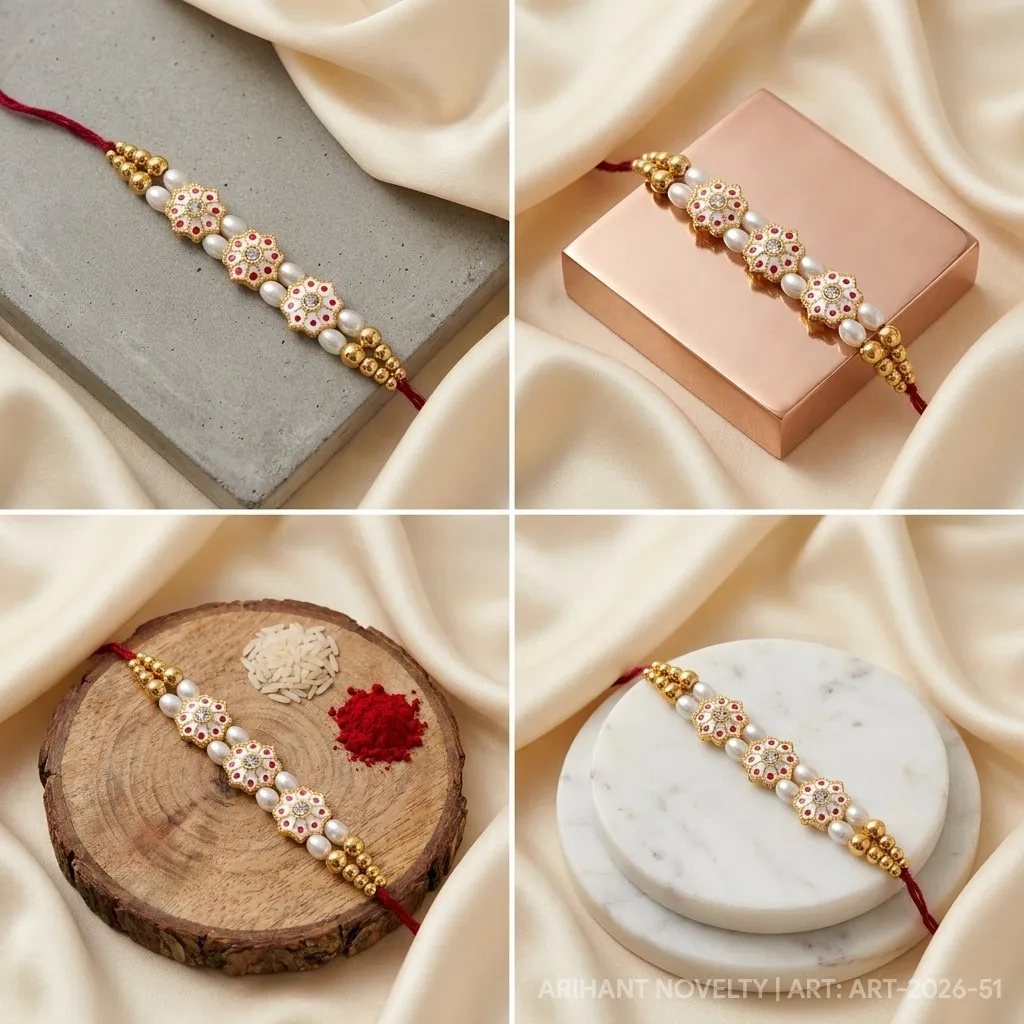 Triple Star Meenakari Pearl view 5