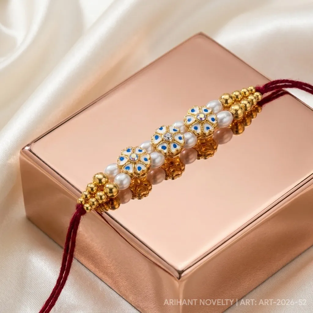 Blue Dot Bloom Pearl Trio view 2