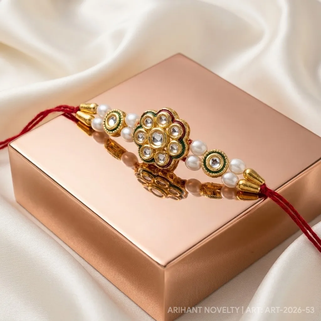 Kundan Flower Pearl Classic view 2
