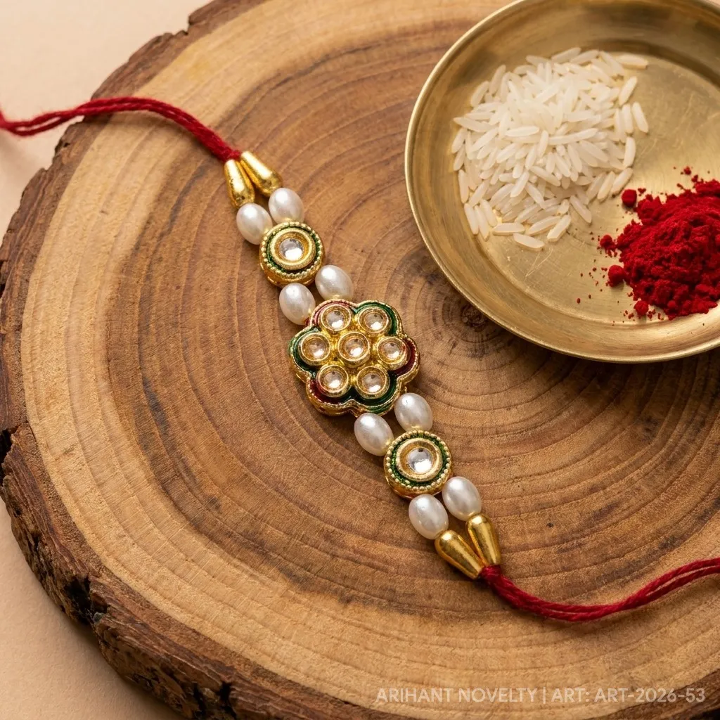 Kundan Flower Pearl Classic view 3