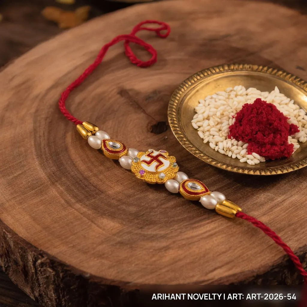 White Swastik Flower Medallion view 3