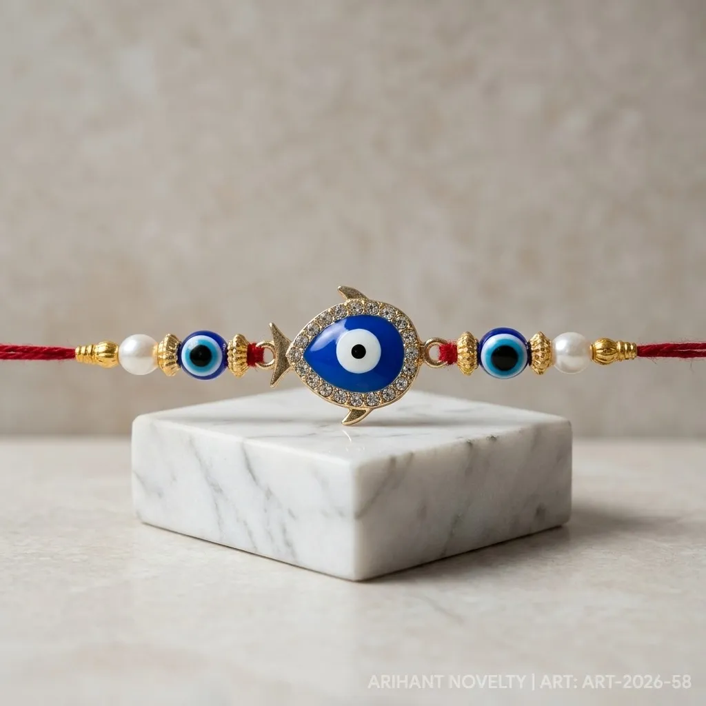 Evil Eye Fish Nazar Rakhi view 4