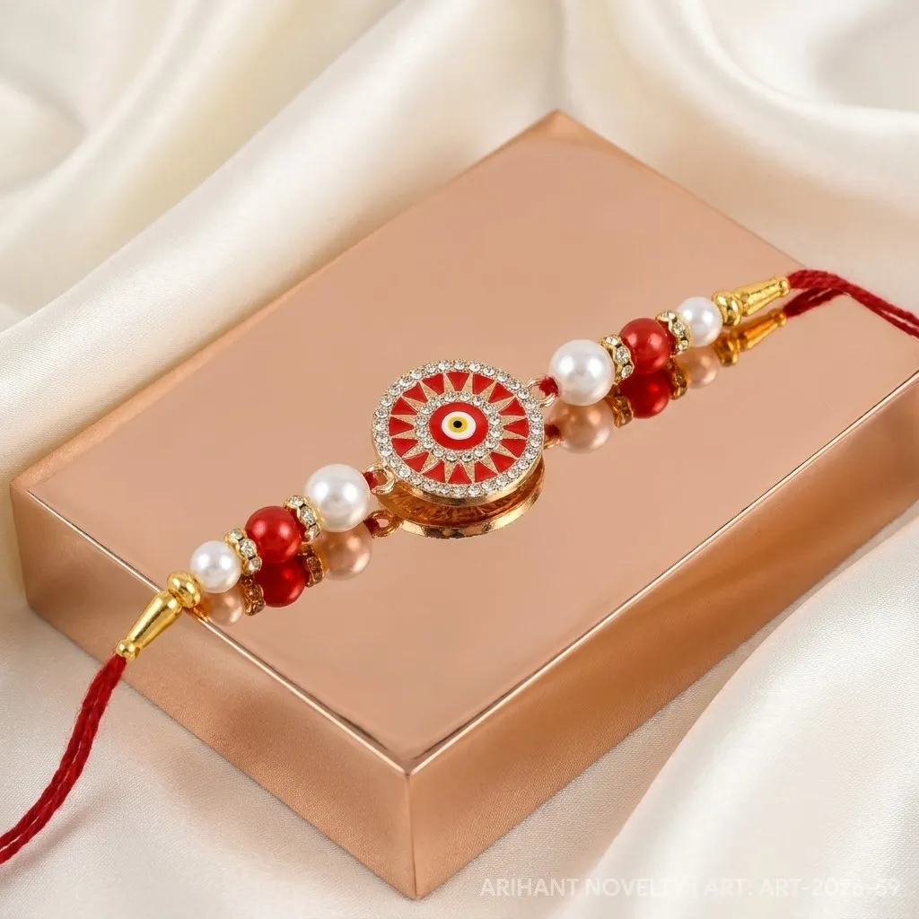 Red Mandala Nazar Pearl view 2