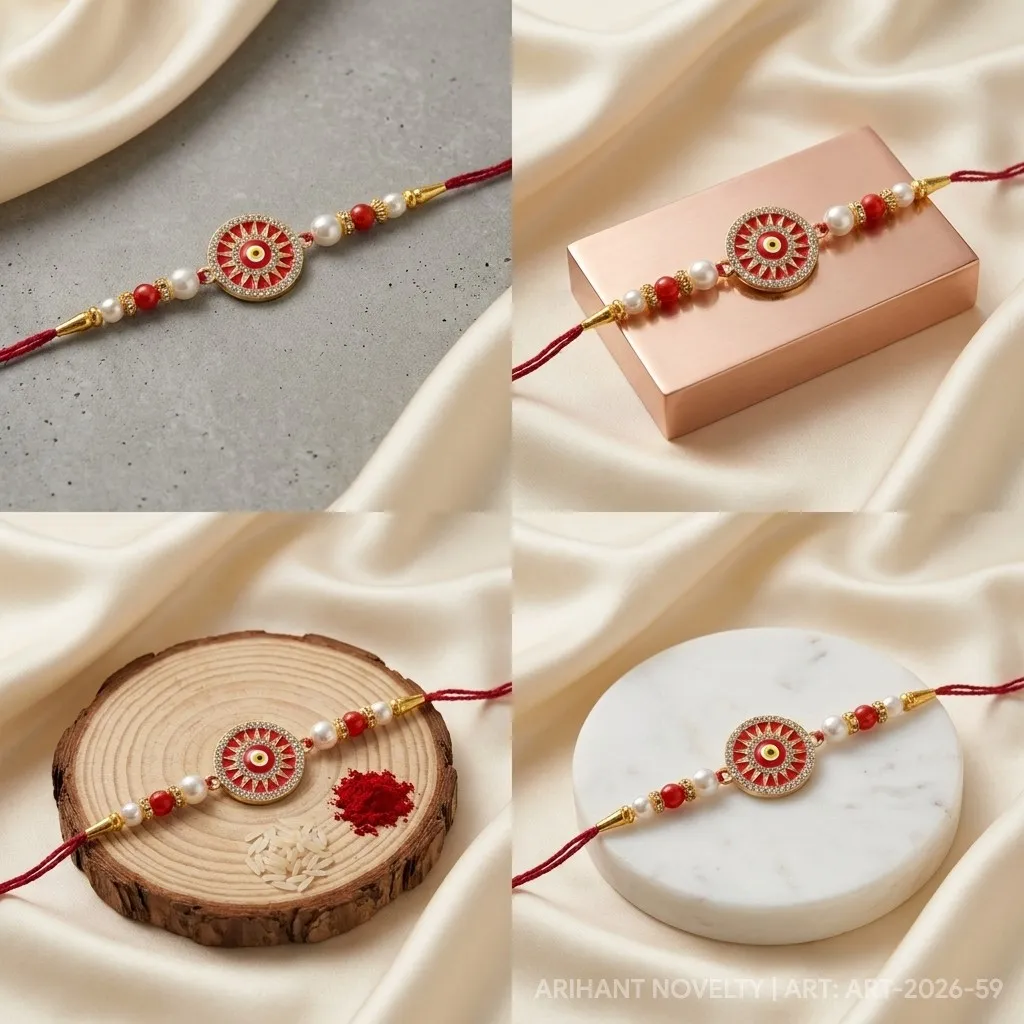 Red Mandala Nazar Pearl view 5