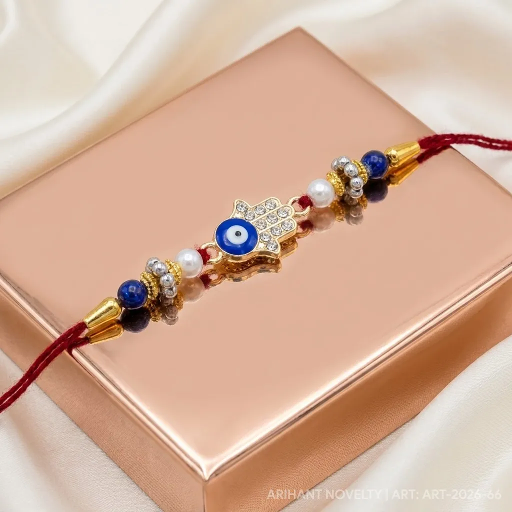 Hamsa Hand Nazar Rakhi view 2