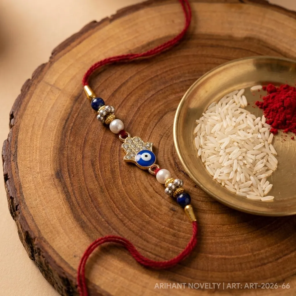 Hamsa Hand Nazar Rakhi view 3