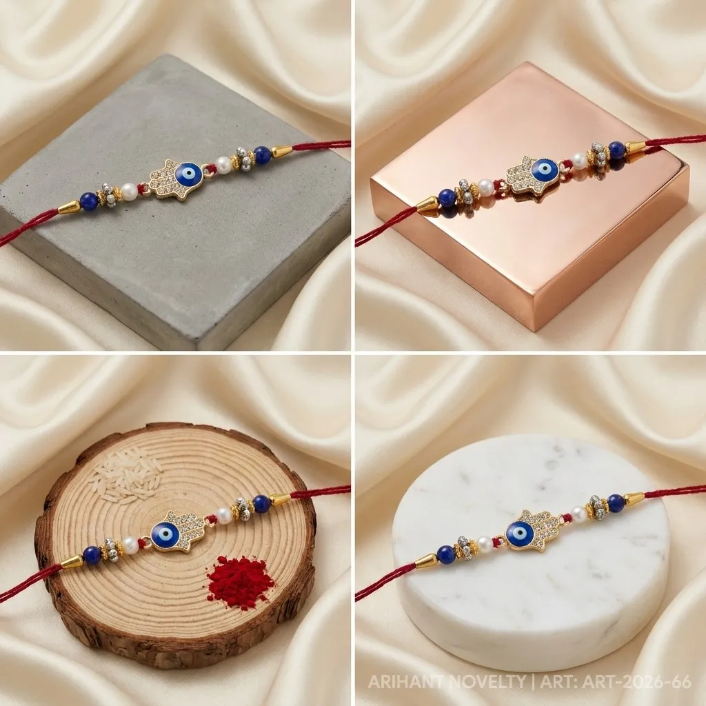 Hamsa Hand Nazar Rakhi view 5