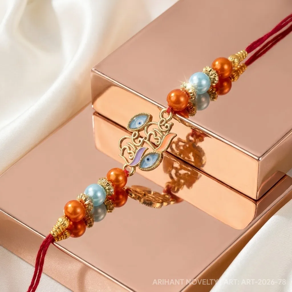 Radhe Radhe Devotional Rakhi view 2