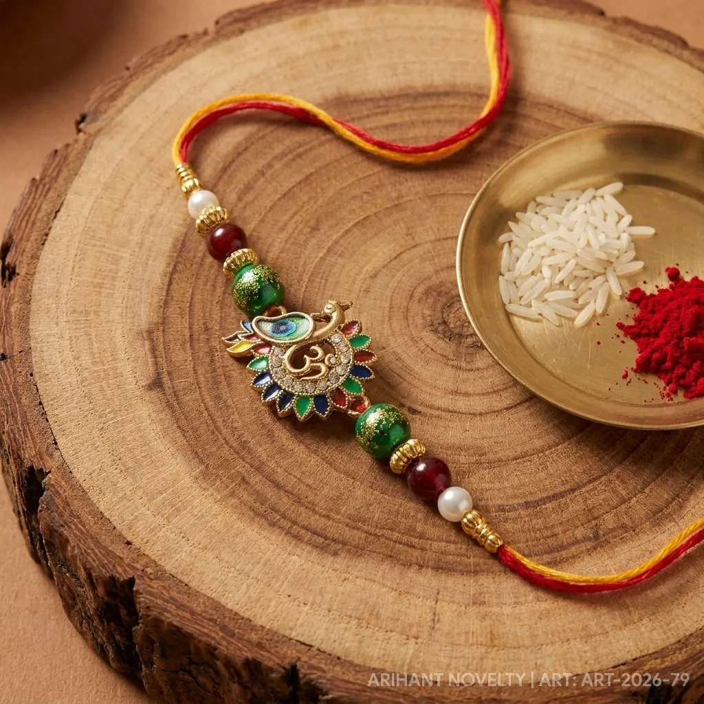 Om Meenakari Lotus Circle view 3