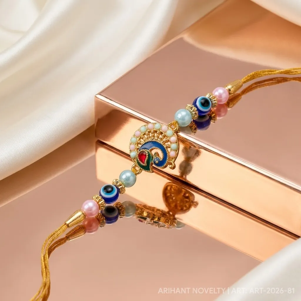 Pastel Peacock Meenakari view 2