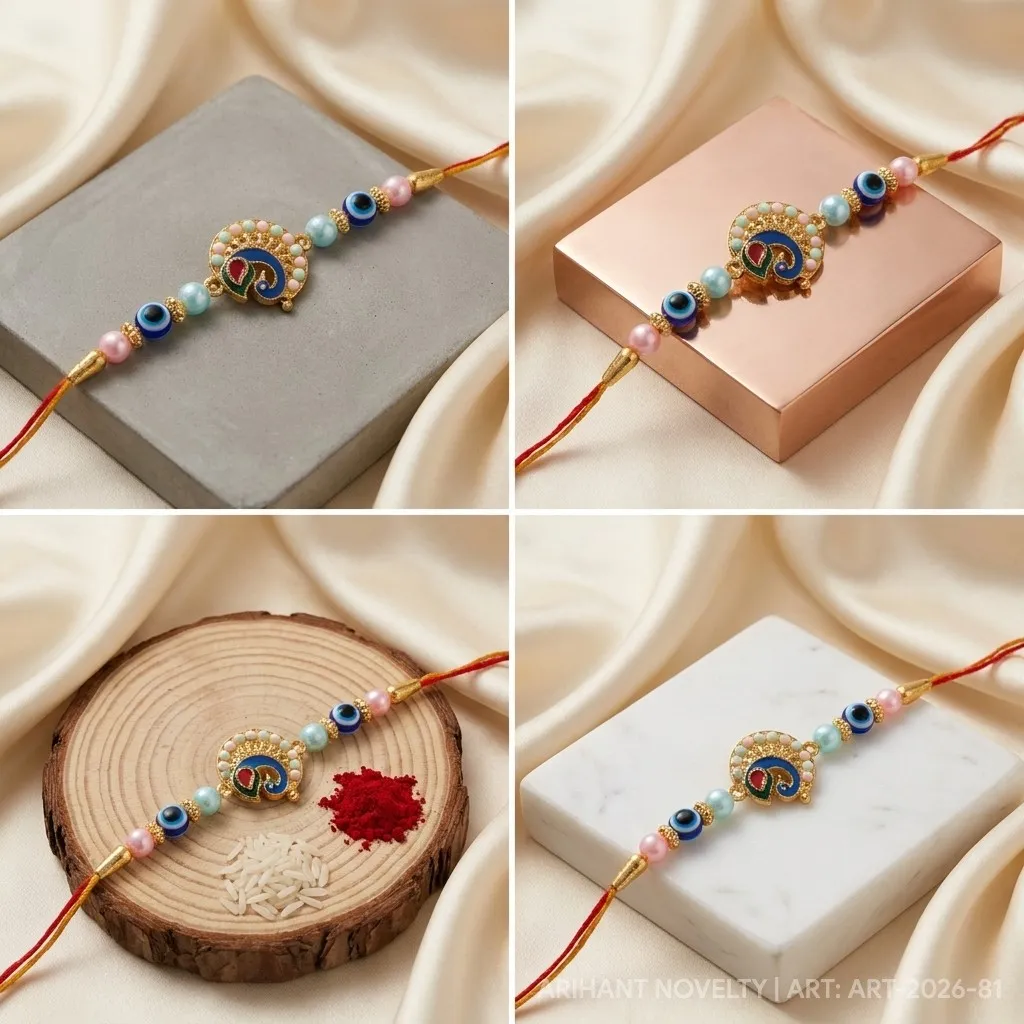 Pastel Peacock Meenakari view 5