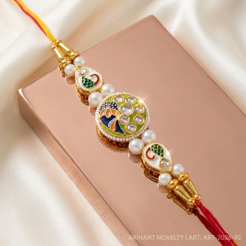 Grand Circular Peacock Meenakari view 2