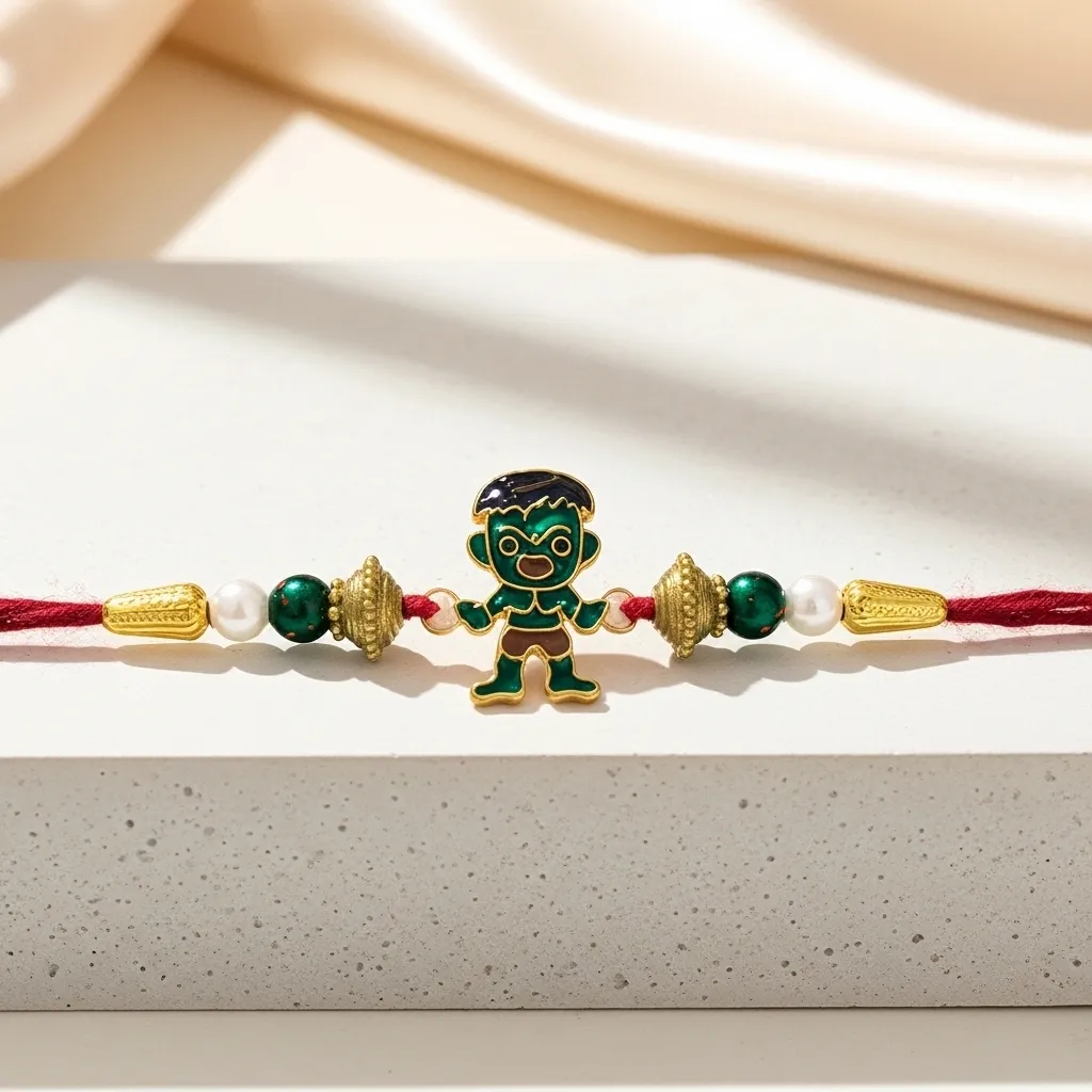 Hulk Superhero Rakhi – handmade Kids rakhi from Bikaner by Arihant Novelty