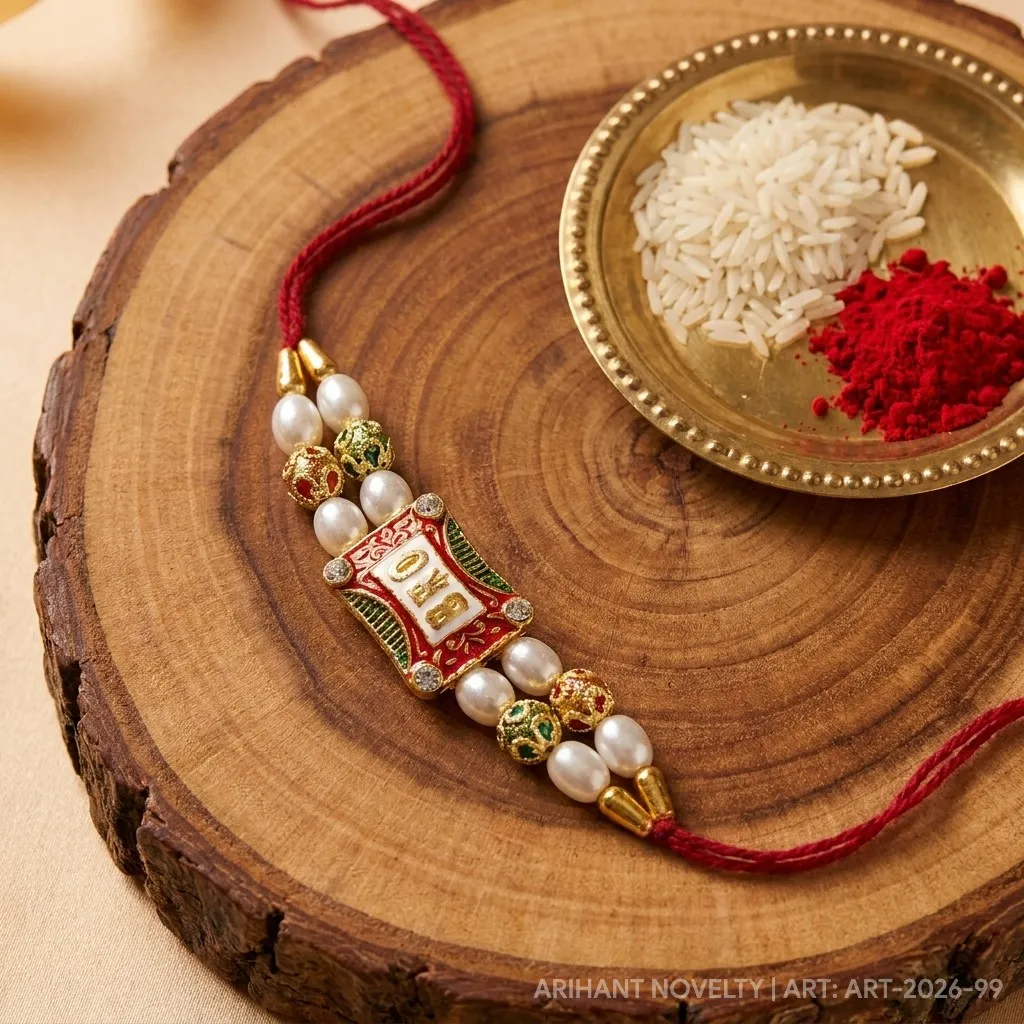BRO Meenakari Rakhi view 3