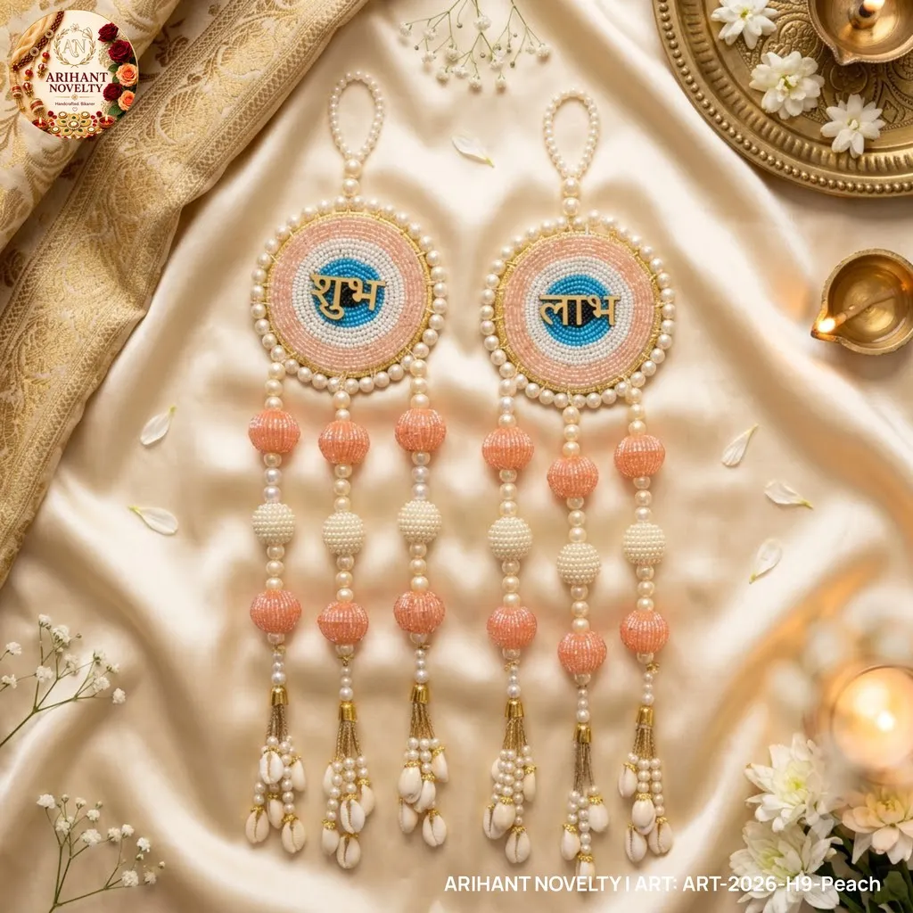 Shubh-Labh Evil-Eye Hanging Pair – handmade Hangings rakhi from Bikaner by Arihant Novelty