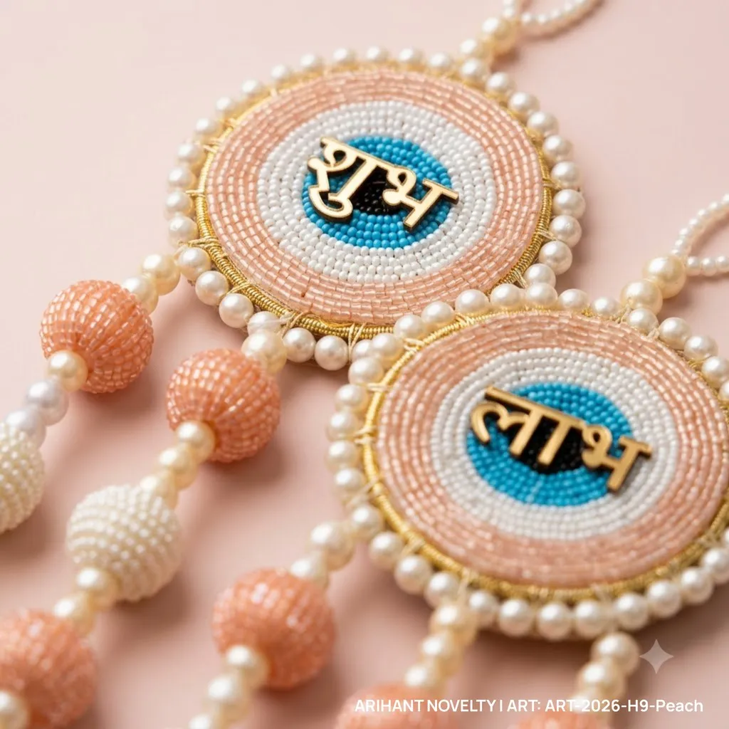 Shubh-Labh Evil-Eye Hanging Pair – handmade Hangings rakhi from Bikaner by Arihant Novelty