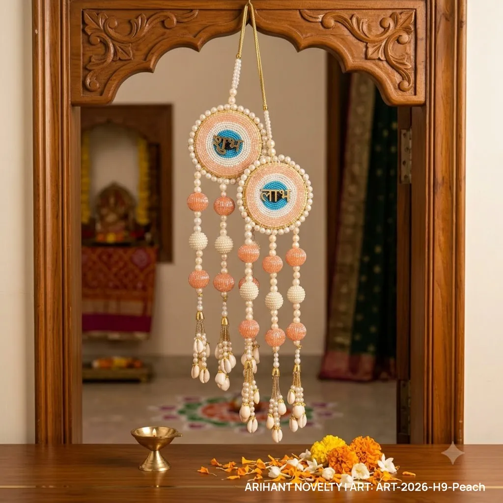 Shubh-Labh Evil-Eye Hanging Pair – handmade Hangings rakhi from Bikaner by Arihant Novelty