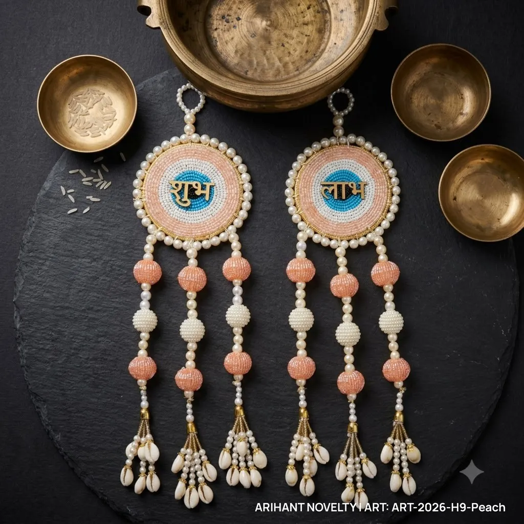 Shubh-Labh Evil-Eye Hanging Pair – handmade Hangings rakhi from Bikaner by Arihant Novelty