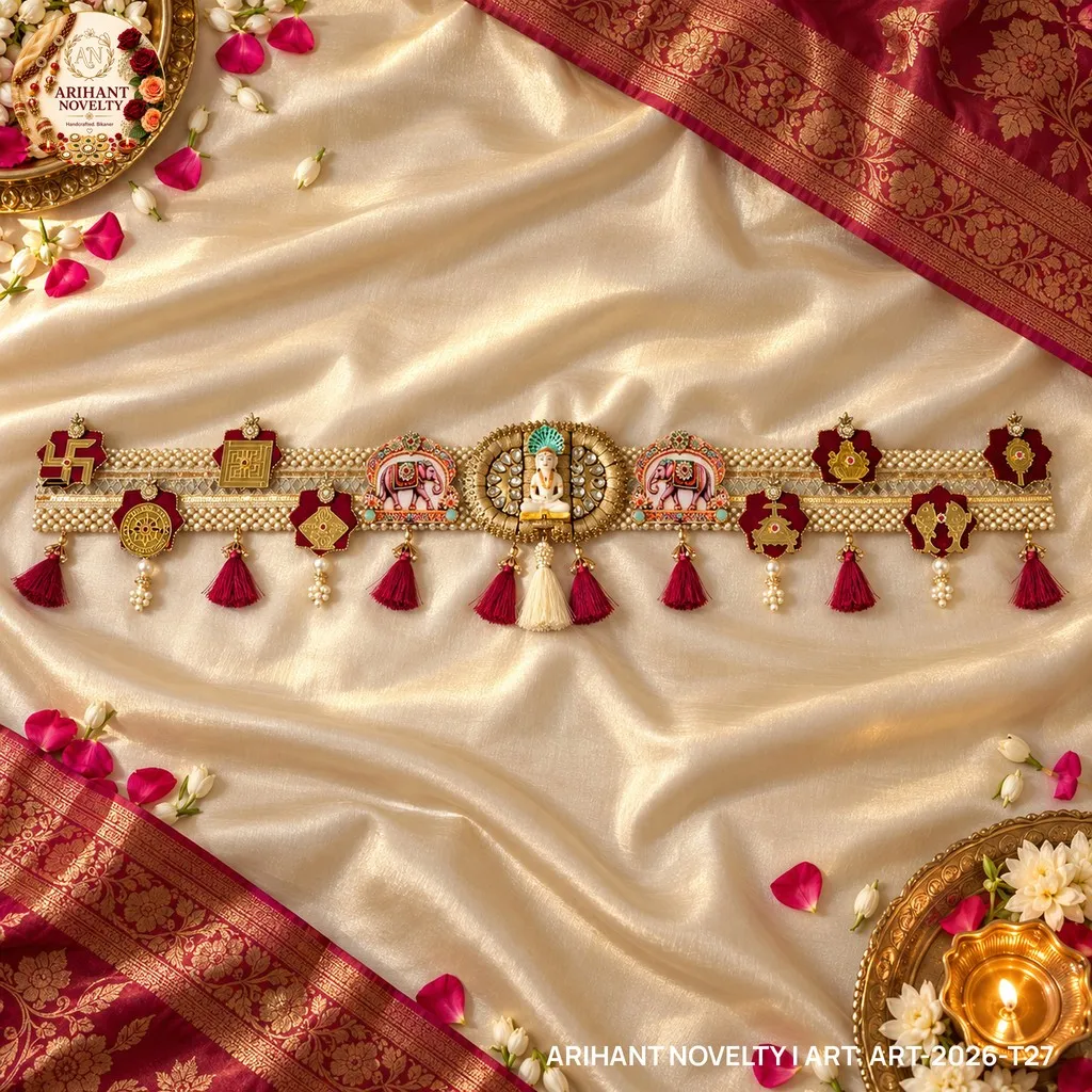 Parshvanath Jain Ashtamangal Toran – handmade Toran rakhi from Bikaner by Arihant Novelty