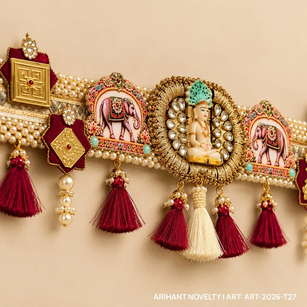 Parshvanath Jain Ashtamangal Toran – handmade Toran rakhi from Bikaner by Arihant Novelty