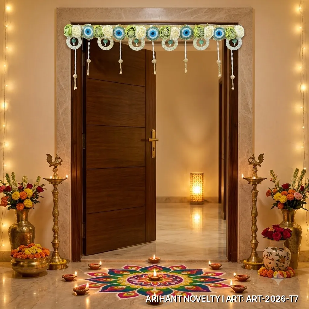 Olive Rose Evil Eye Toran – handmade Toran rakhi from Bikaner by Arihant Novelty