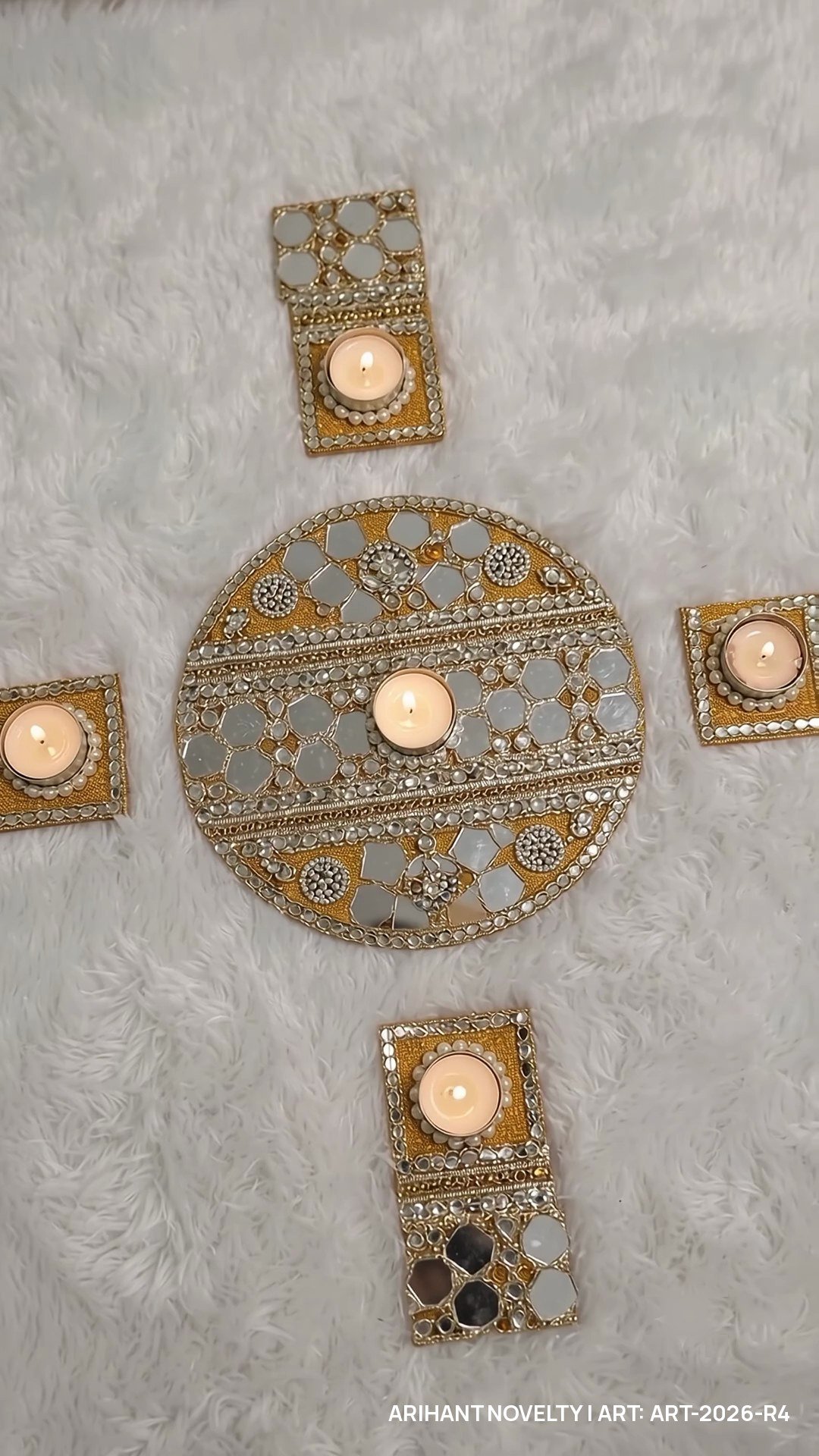 Reusable Mirror Mosaic Rangoli, Mustard video